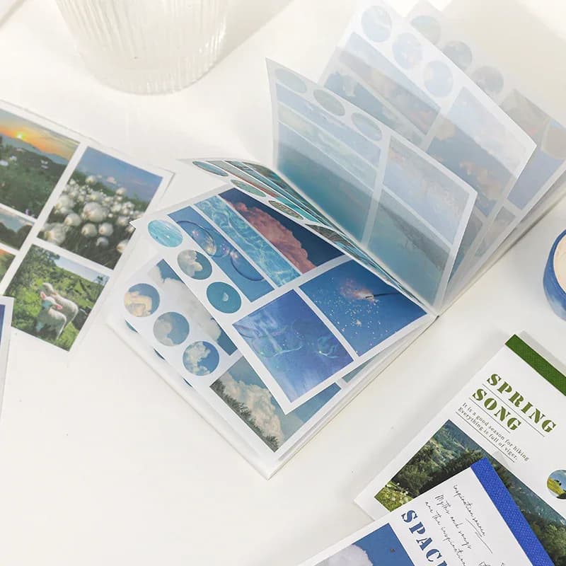 Journamm 40 قطعة/الحزمة جماليات ملصقات ديكور لتزيين الغرف كتاب DIY بها بنفسك سكرابوكينغ لوازم ألبوم القرطاسية الإبداعية قطعها بالفعل Ins ملصقات - 6