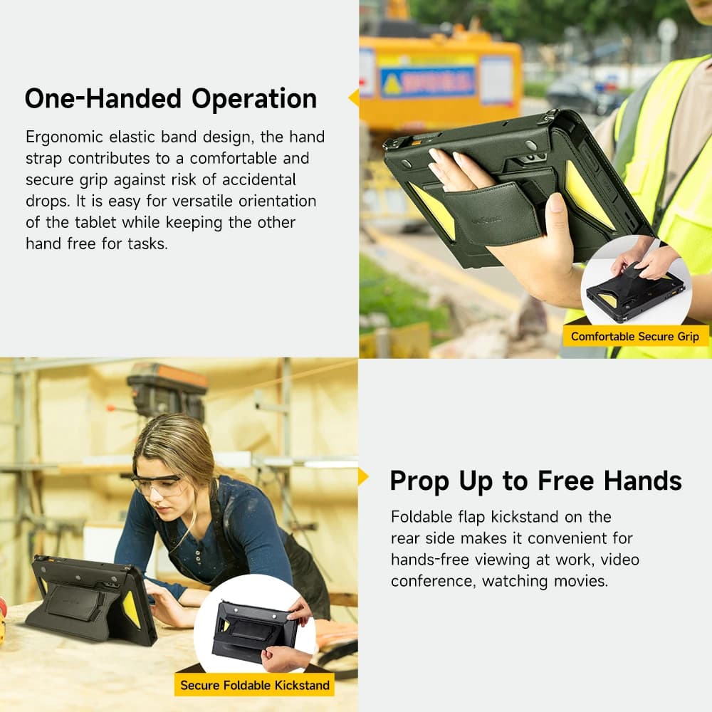 Ulefone Armor Holster Pro Original Tablet Leather Case with Carrying Bag, Stand and Handheld Holder for Armor Pad 3 Pro. - 5