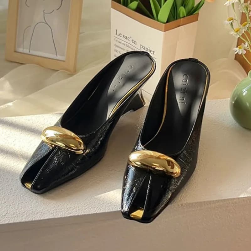 Women Platform Sandals Flats Mules Hollow Wedge Sandals Summer 2025 Sexy New Slingback Woman Shoes Luxury Sandalias De Mujer - 5