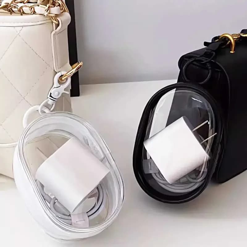 المحمولة كابل شحن حقيبة التخزين توفير المساحة مقاوم للماء منظم الكابلات صندوق شاحن الهاتف المحمول سماعة كيس التخزين 97 - 6