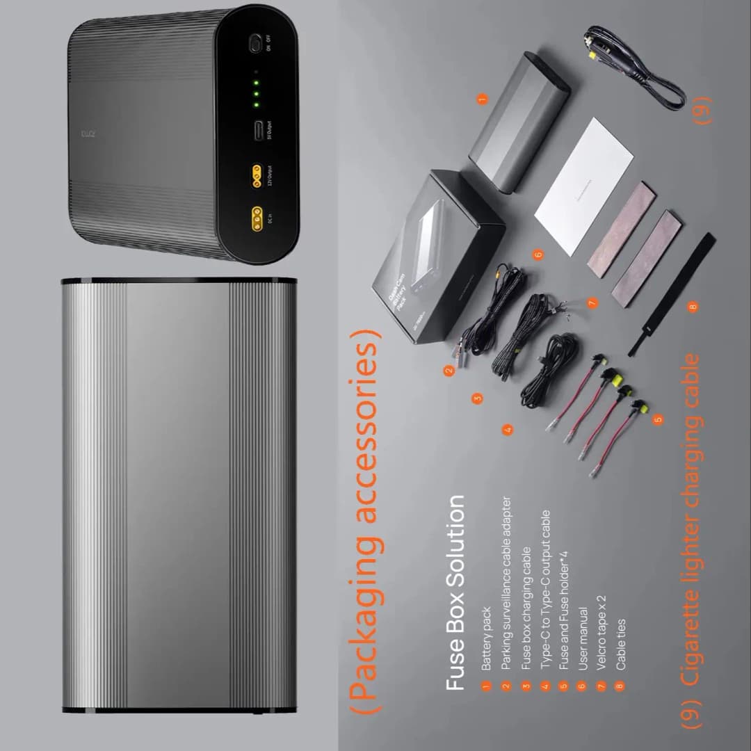 for 70mai Dash Cam Battery 96Wh LiFePO4 Backup Power, Up to 30-Hour Parking Mode, Low Voltage Protection, 11.2-30V
