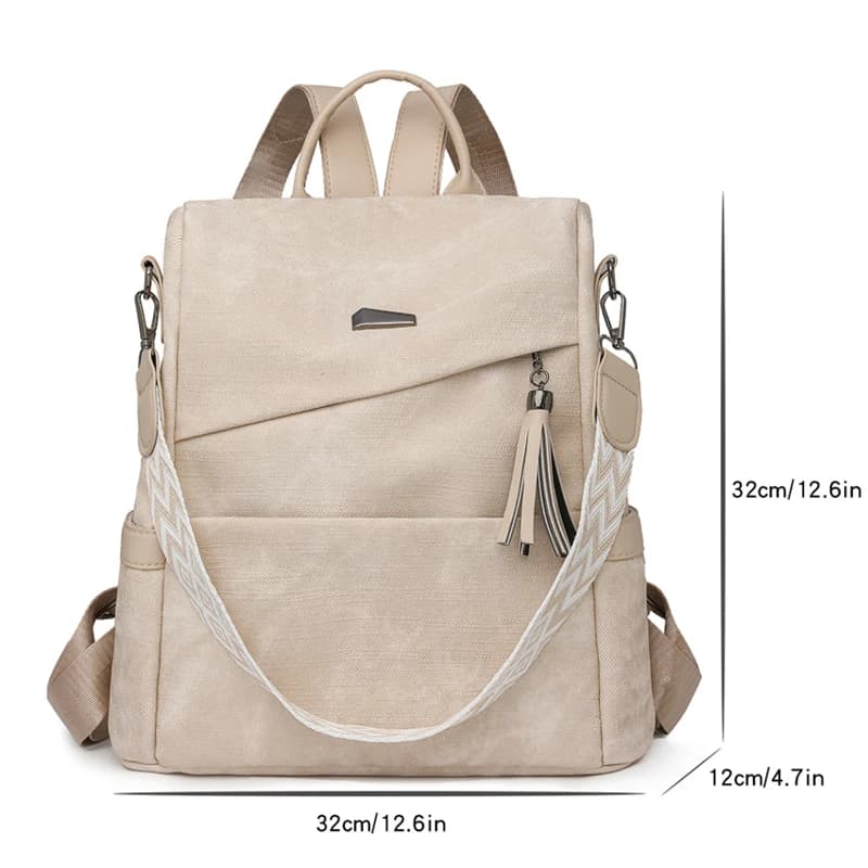 High Quality Pu Leather Backpack Women Ladies Shoulder Bag Designer Fashion Daypack Large Capacity School Bag for Girls - 4