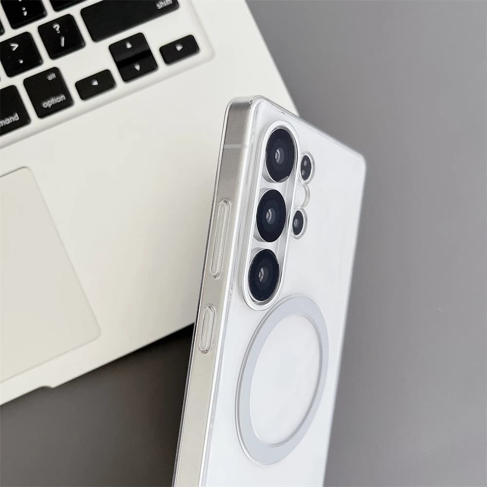 Spigen Slim Hybrid Hard Crystal PC Original Matel Case For Samsung Galaxy S26 Ultra S25+ S26 Plus Transparent Magnetic Cover - 4