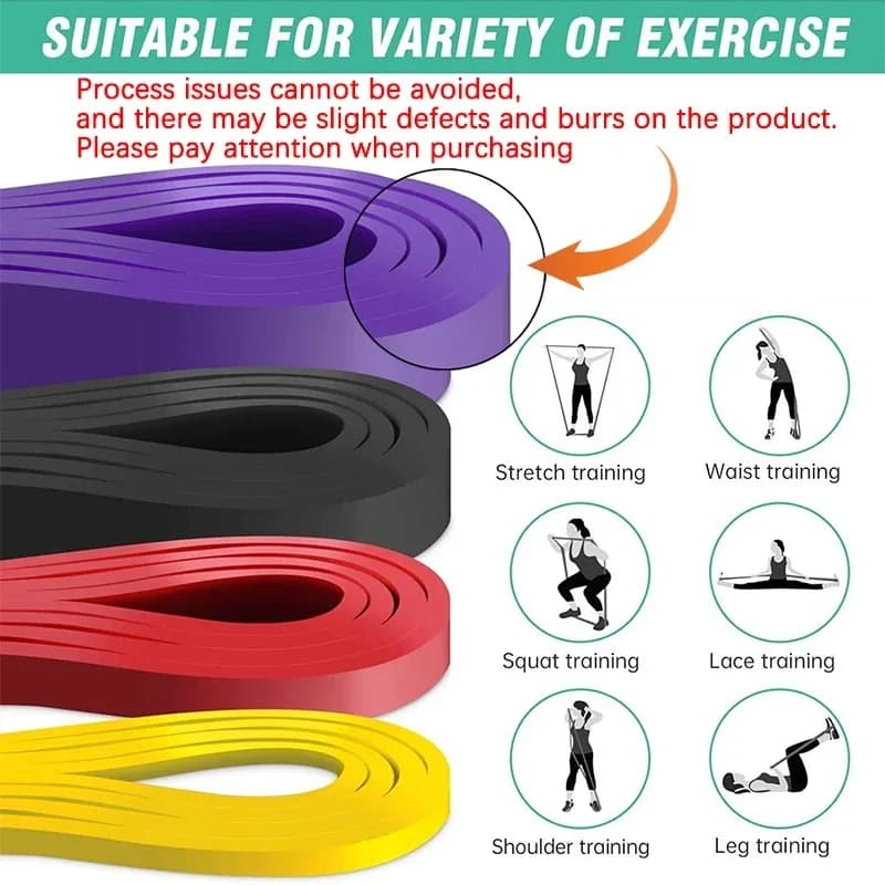Unisex Fitness Band Pull Up Elastic Rubber Bands Resistance Loop Energy Set Home Gym Workout Expander Strengthen Trainning - 3