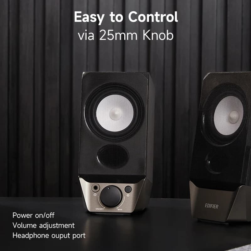 سماعات كمبيوتر Edifier R19BT مزودة ببلوتوث V5.3 مدخل AUX طاقة إخراج 2W+2W باس قوي USB-A لأجهزة الكمبيوتر المحمول والأجهزة اللوحية - 4