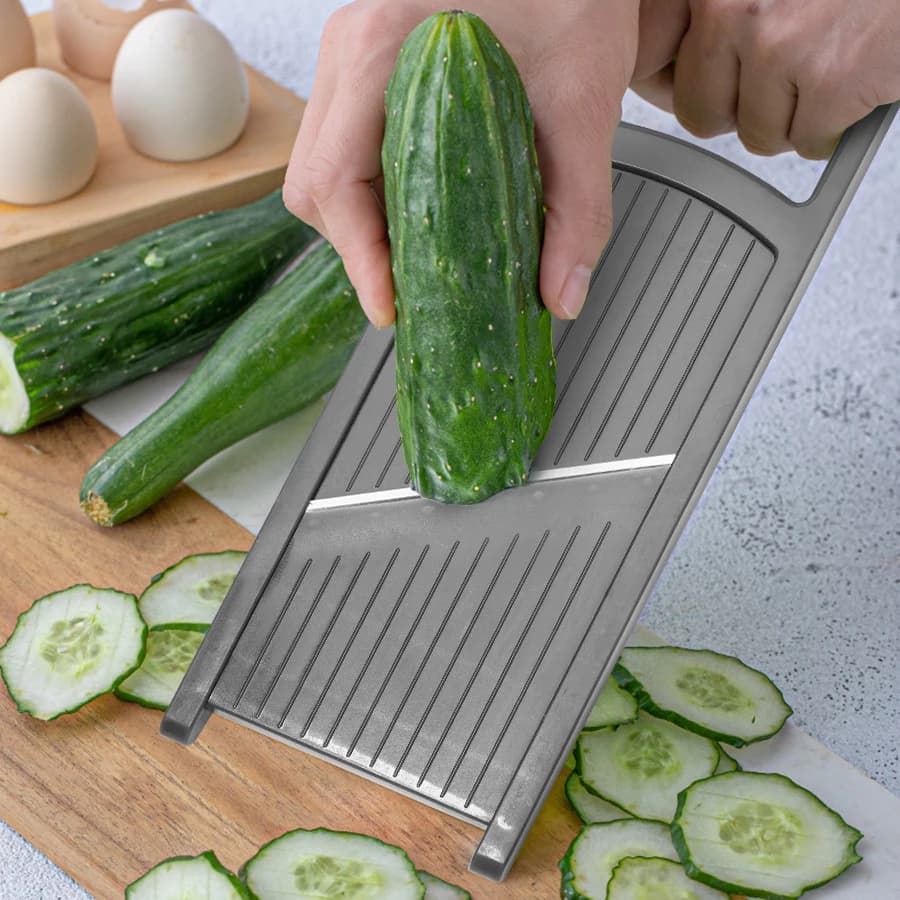 1PC potato slicer Household multi-functional slicer Stainless steel hand-held vegetable and fruit slicer hanging kitchen tools - 4