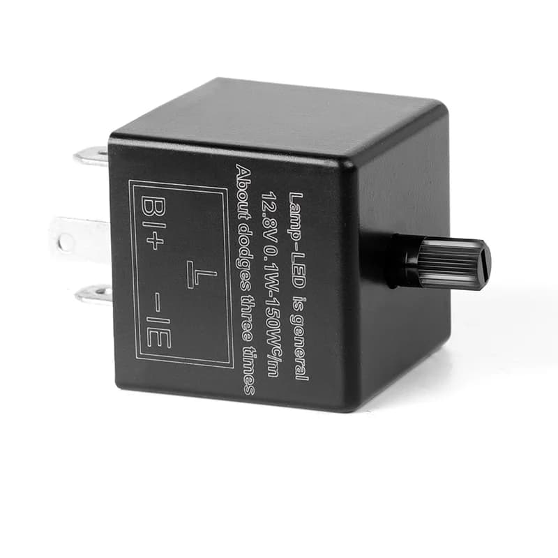 مرحل وميض LED عالمي 12V 3 دبابيس للسيارات والدراجات النارية إشارة دوران قابلة للتعديل إشارة وميض دراجة نارية مرحل مؤشر - 5