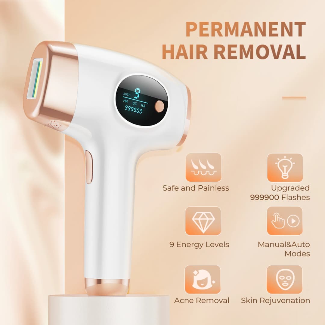Laser Hair Removal Device 999900 Flashes 3in1 IPL Pulsed Light Epilator Painless Hair Remover Men Women Home Whole Body Use - 6