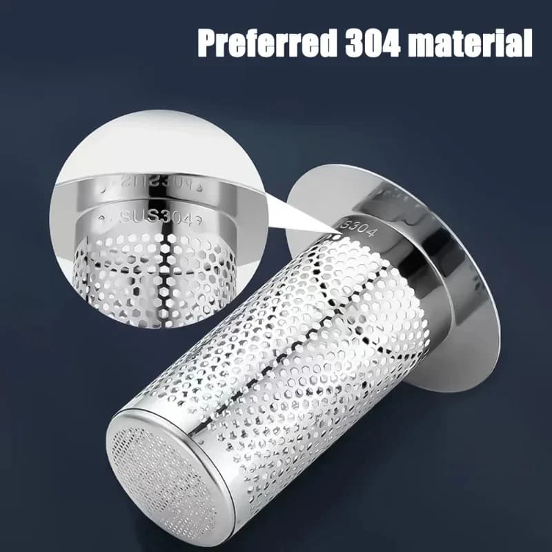 Stainless Steel Sink Filter Mesh Floor Drain Filter Mesh Kitchen Sink Anti-clog Filter Bathroom Hair Catcher Sink Accessories - 4