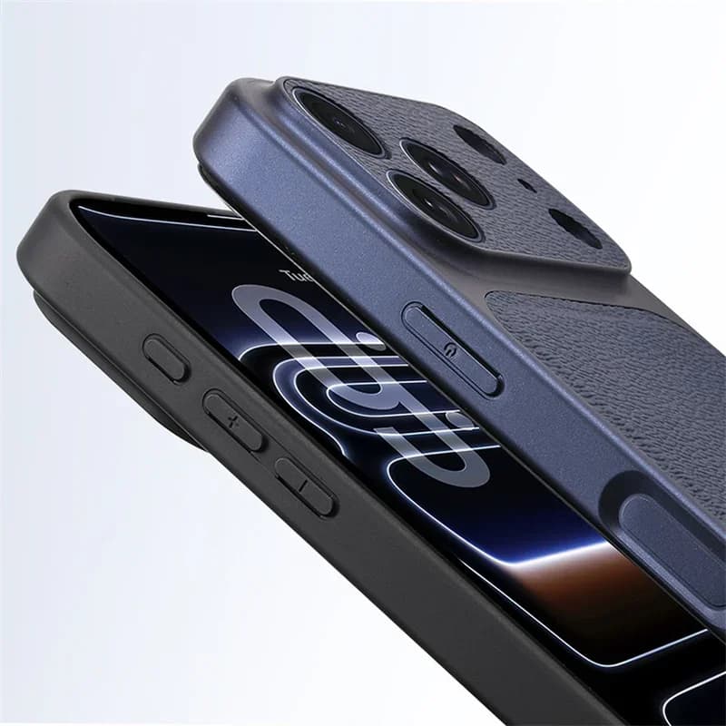 Personalise Gold Silver Initials Letter Leather Case For Iphone 15 14 13 17 pro max 14 16 Plus 17air Luxury Lens Protextion Case - 2