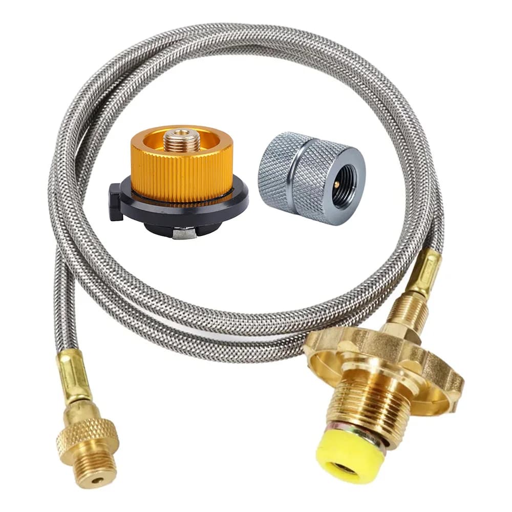 Outdoor Camping Gas Stove Propane Refill Adapter Gas Tank Connection Line Burner Adapter LPG Cylinder Hose Connector
