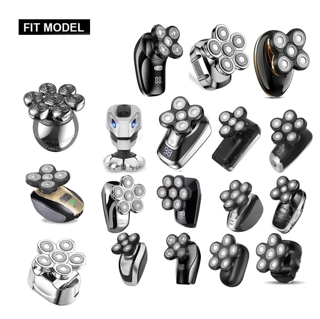 7 Blade Razor Replacement Shaving 7D Heads Floating Washable For Most Electric Shavers Trimmers Kit Cutter Blades - 3