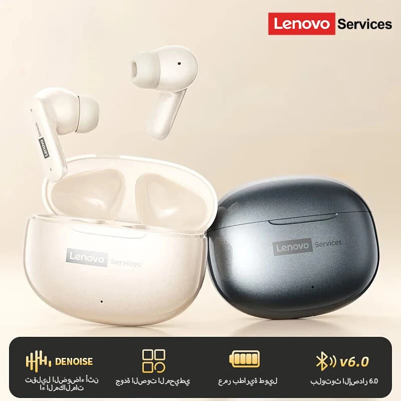 New Lenovo LE202 TWS Bluetooth 6.0 Gaming Earphones AI Call Noise Cancellation Sound Quality Headphone Long Battery Life Earbuds - 4