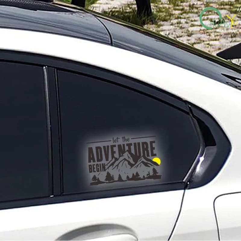 Let the adventure begin Mountain outdoor horseman Tank 300 car window door decal reflective car sticker - 5