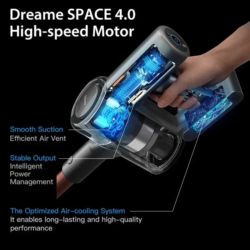 25kPa Dreame V11 Handheld Wireless Vacuum Cleaner OLED Display Portable Cordless All In One Dust Collector Floor Carpet Cleaner - 3