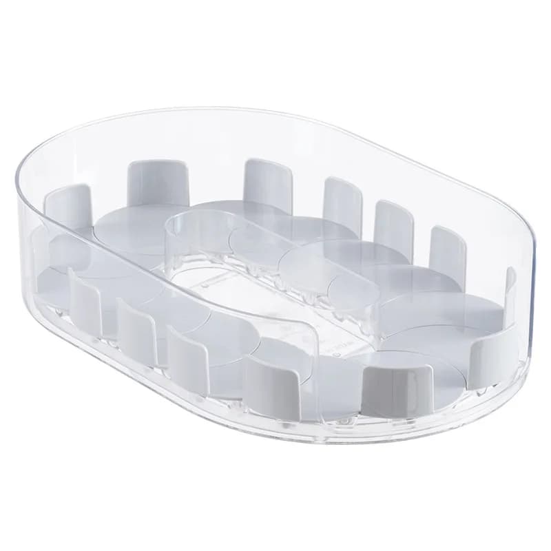 360 Rotating Refrigerator Storage Box Multifunctional Spice Organizer Simple Drink Tray for Kitchen Countertop - 5