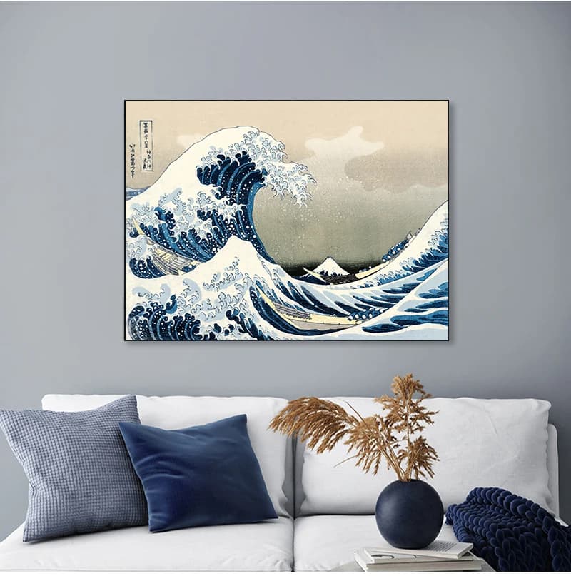 Original Kanagawa Surfing Katsushika Hokusai Canvas Painting Print Picture Poster Wall Bedroom Home Decoration - 4