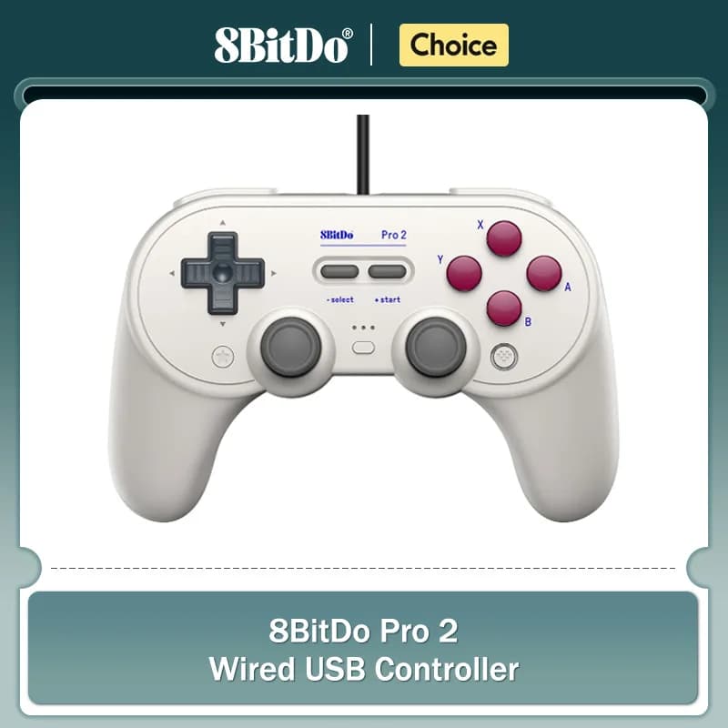 وحدة تحكم سلكية 8BitDo Pro 2 يد تحكم يو اس بي عصا تحكم لننتيندو سويتش أوليد بي سي مع زرين خلفيين للمحترفين اكسسوارات