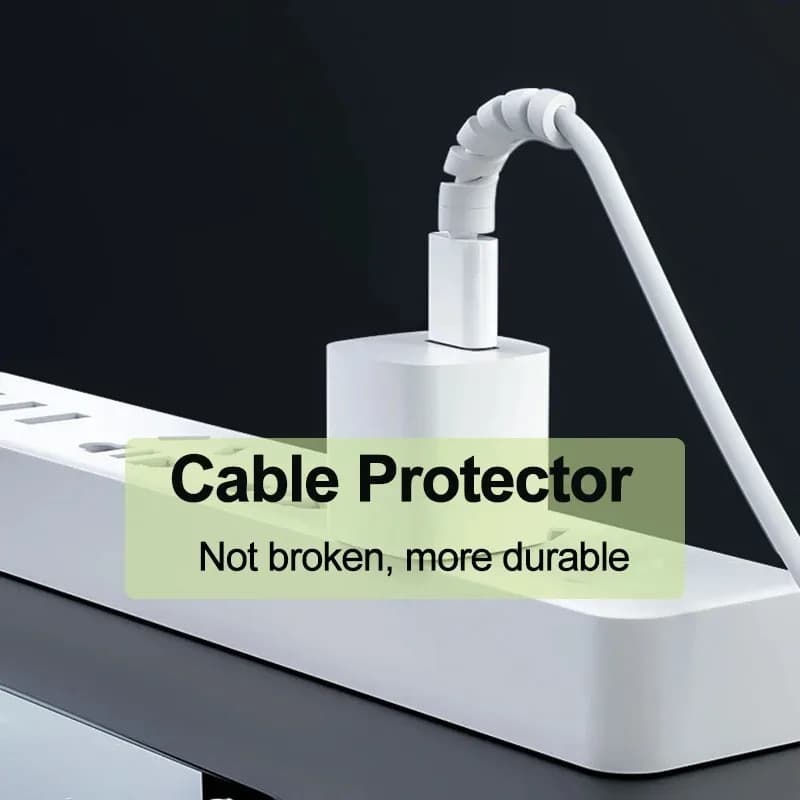 10PCS Silicone Spiral Winder Data Cable Cable Protector USB Charger Wire Savers Cover For Phone Mouse Earphone Cord Protection - 5