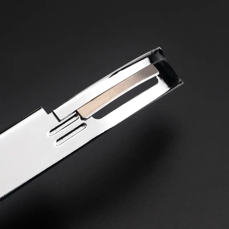 1Set Metal Leather Safety Beveler DIY Cutting Tool Kits with 3Pcs Replacement Skiver Blade,  Thinning Leather Craft-Black/Silver - 5