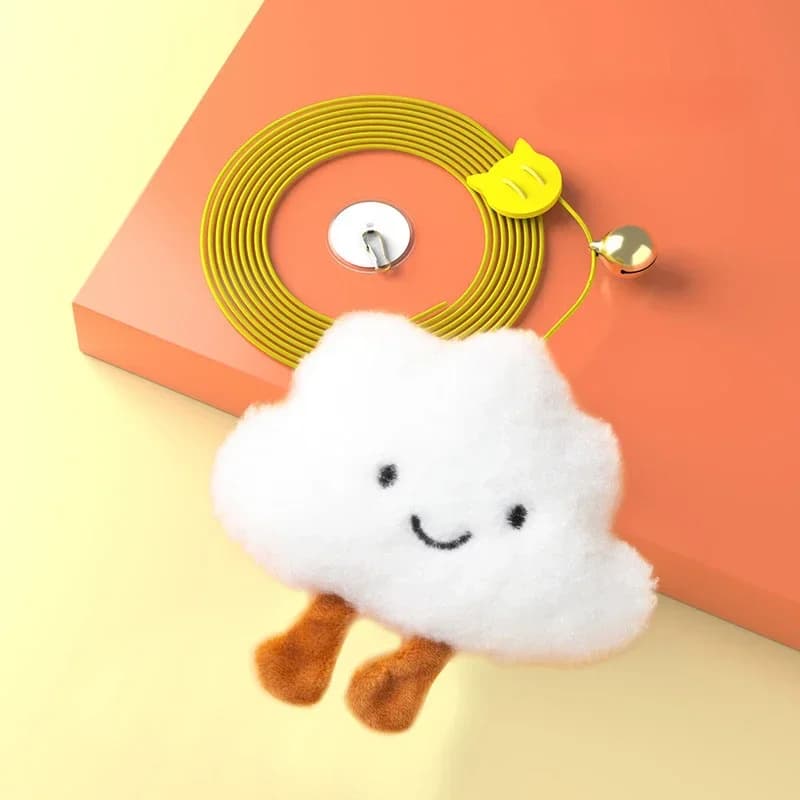 Cat Rope Long Rope Teasing Cat Toy Accessories Pet Kitten Toy Cat Toy Swing Sticky Disc Elastic with Bell Hanging Door Teasing - 3