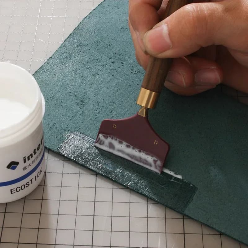 Leather Scraper Glue Spreader Sandalwood Handle DIY Leather Craft Tool For Gluing Gumming Handmade Sewing Leatherworking Supplie - 2