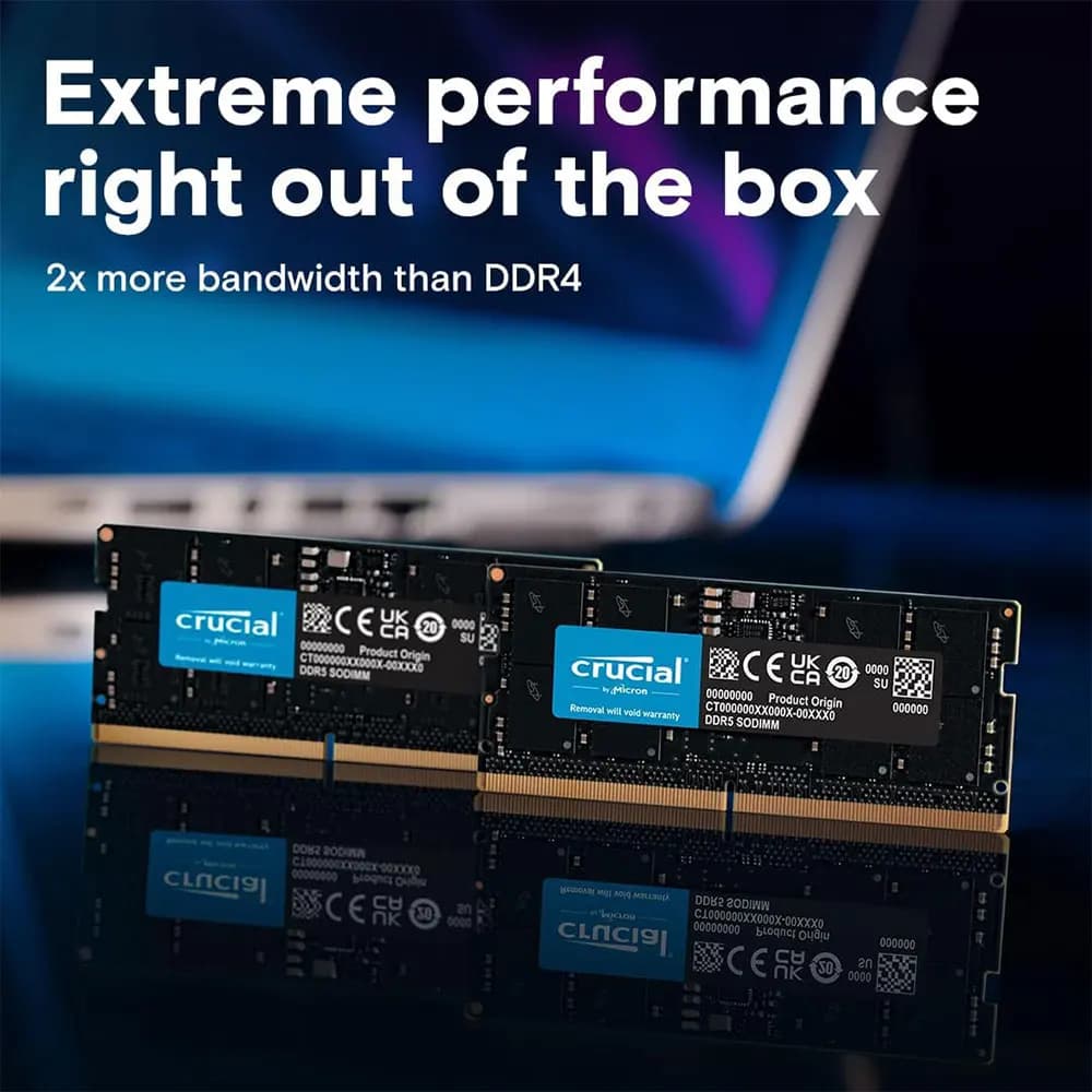 Crucial Memoria DDR5 Laptop RAM 8GB 32GB 16GB 4800 5600MHz Memory SODIMM 1.1V 262Pin PC5-44800 38400 Notebook DRAM For Intel&AMD - 2
