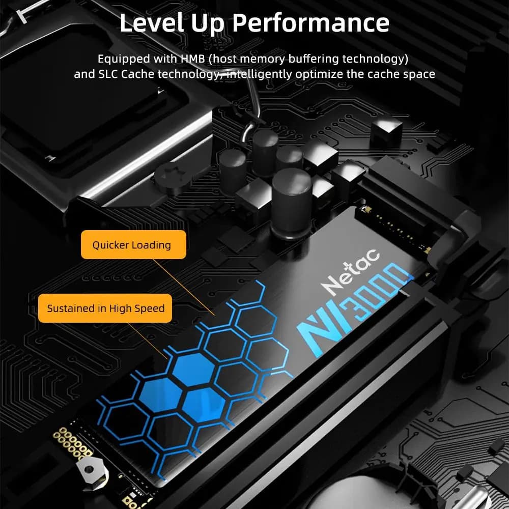 Netac NVMe SSD M2 1TB 2TB 500GB 250GB 3500MB/s SSD PCIe3.0 M.2 2280 SInternal Solid State Drives Disk NV3000 for Laptop Desktop - 4