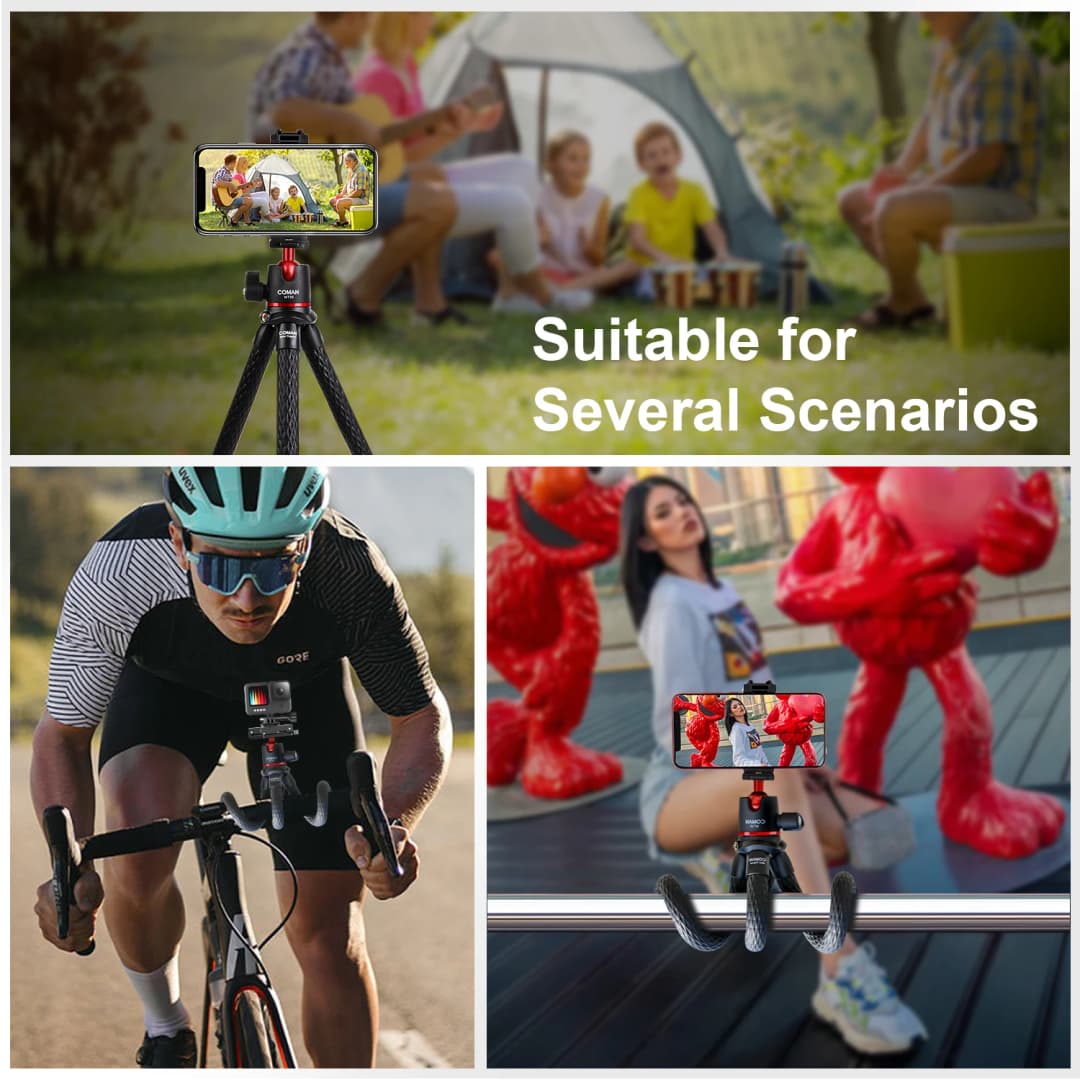 COMAN MT-35 Flexible Octopus Tripod For Smartphone DSLR Camera Tripod Travel Portable 2 in 1 Tripod With 1/4 Screw For Magic Arm - 6
