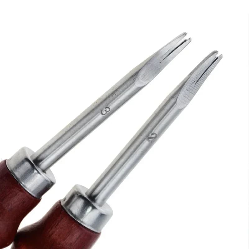 1 قطعة حافة جلدية Beveler سكيفينج الميلا سكين قطع اليد أداة للحرف اليدوية مع مقبض الخشب عدد وأدوات - 5