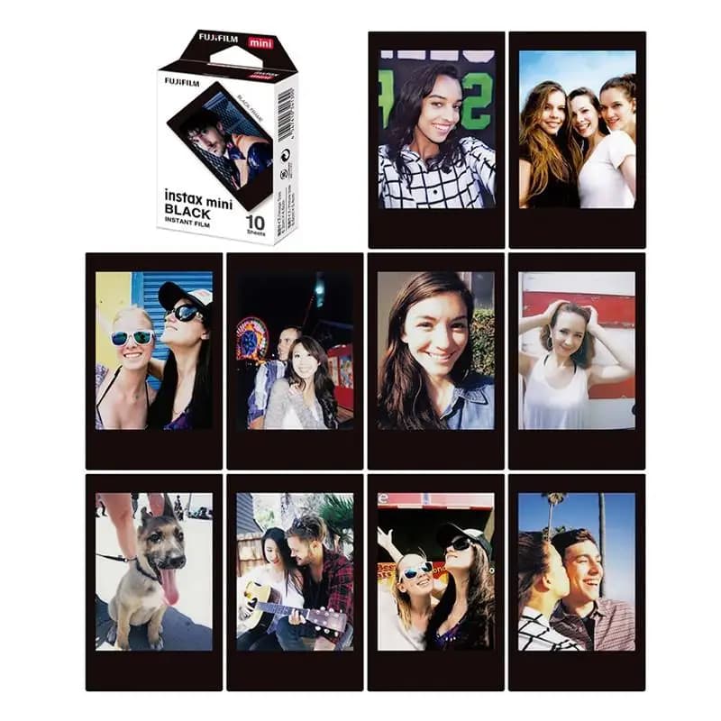 10/20/30 Sheets Genuine Fujifilm Instax Mini 12 Black Frame Film For Instant Mini 11 8, 9 90, 70, 25, 40 Photo Camera SP-2, Evo - 3