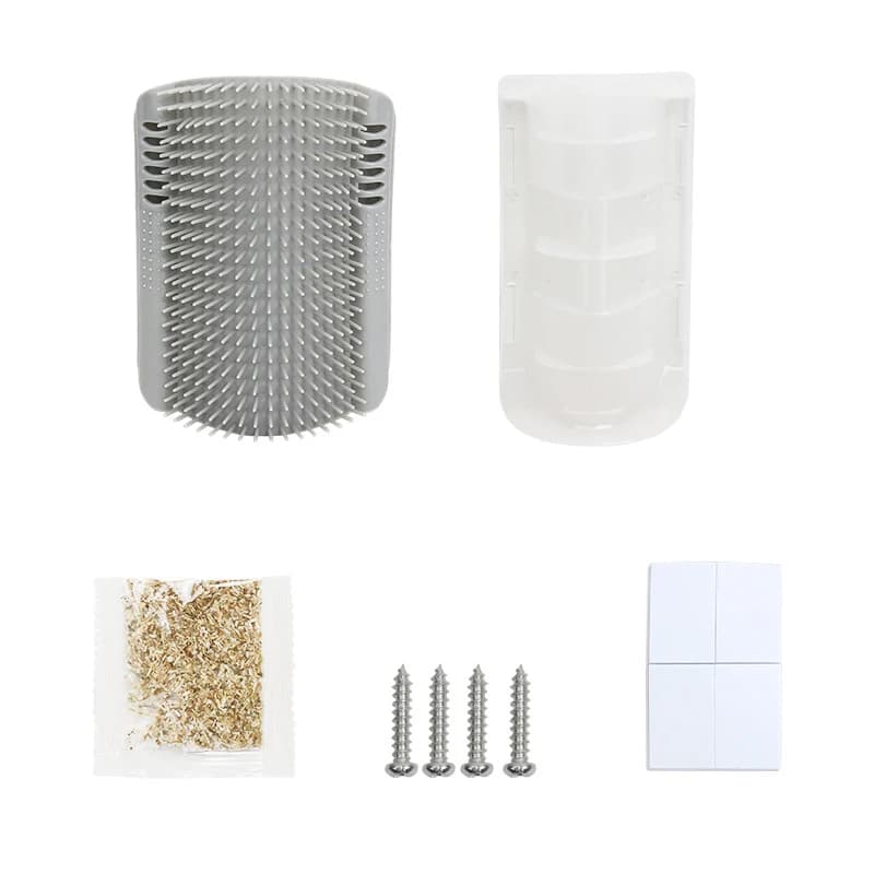 فرشاة ومشط للقطط لعبة مع نعناع القطط فرشاة جدار القطط مشط تدليك ذاتي للقطط فرشاة تنظيف زاوية القطط - 4