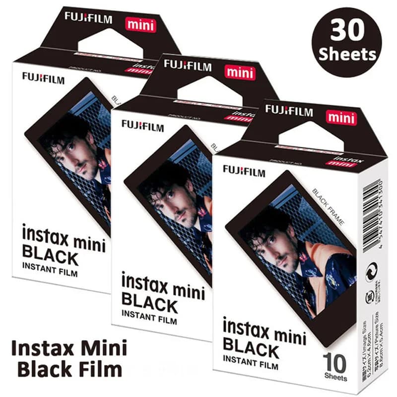 10/20/30 Sheets Genuine Fujifilm Instax Mini 12 Black Frame Film For Instant Mini 11 8, 9 90, 70, 25, 40 Photo Camera SP-2, Evo - 6