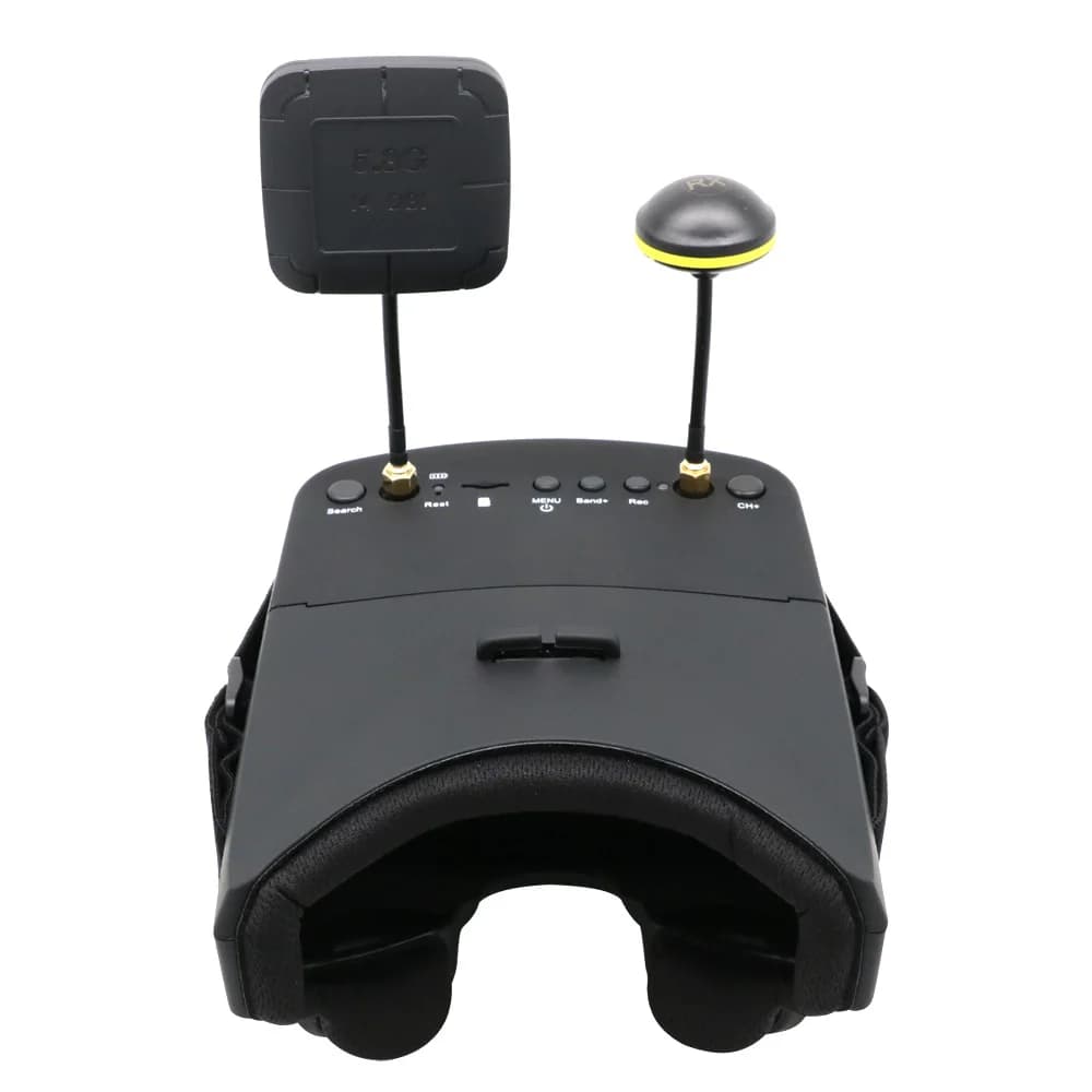 نظارات EV800D FPV بدقة 800*480 وشاشة 5 بوصة مع بطارية لطائرات RC FPV