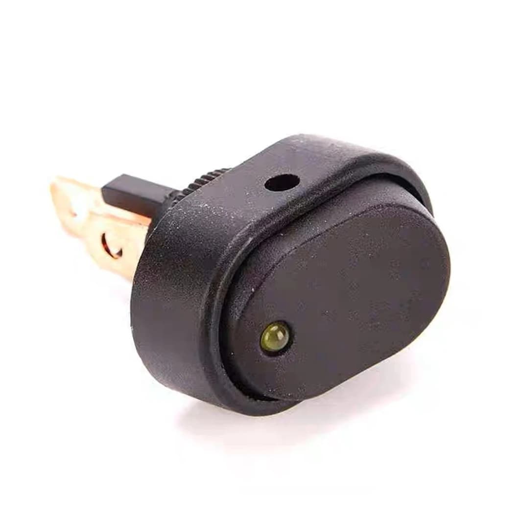 ABILKEEN ASW-20D 12 فولت 30A مصباح ليد سيارة تعديل التبديل ON-OFF M12 عيون القط الروك التبديل مع 3Pin محطة النحاس - 4