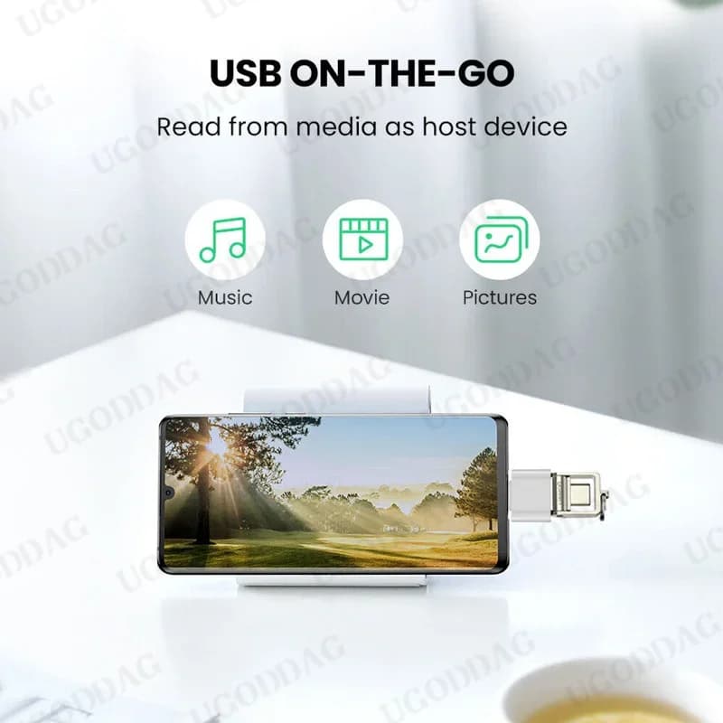 1/5 قطعة جديد عالمي Type-C إلى USB 2.0 OTG محول موصل للهاتف المحمول USB2.0 نوع C OTG مهائي كابلات - 4