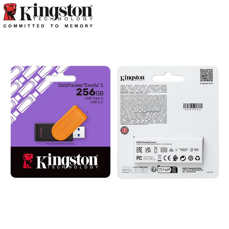 Kingston Original USB Flash Drive 64GB 128GB 256GB USB 3.2 Gen 1 Pen Drive Black DTXOM Flash Pendrive for Computer Memory Stick - 4