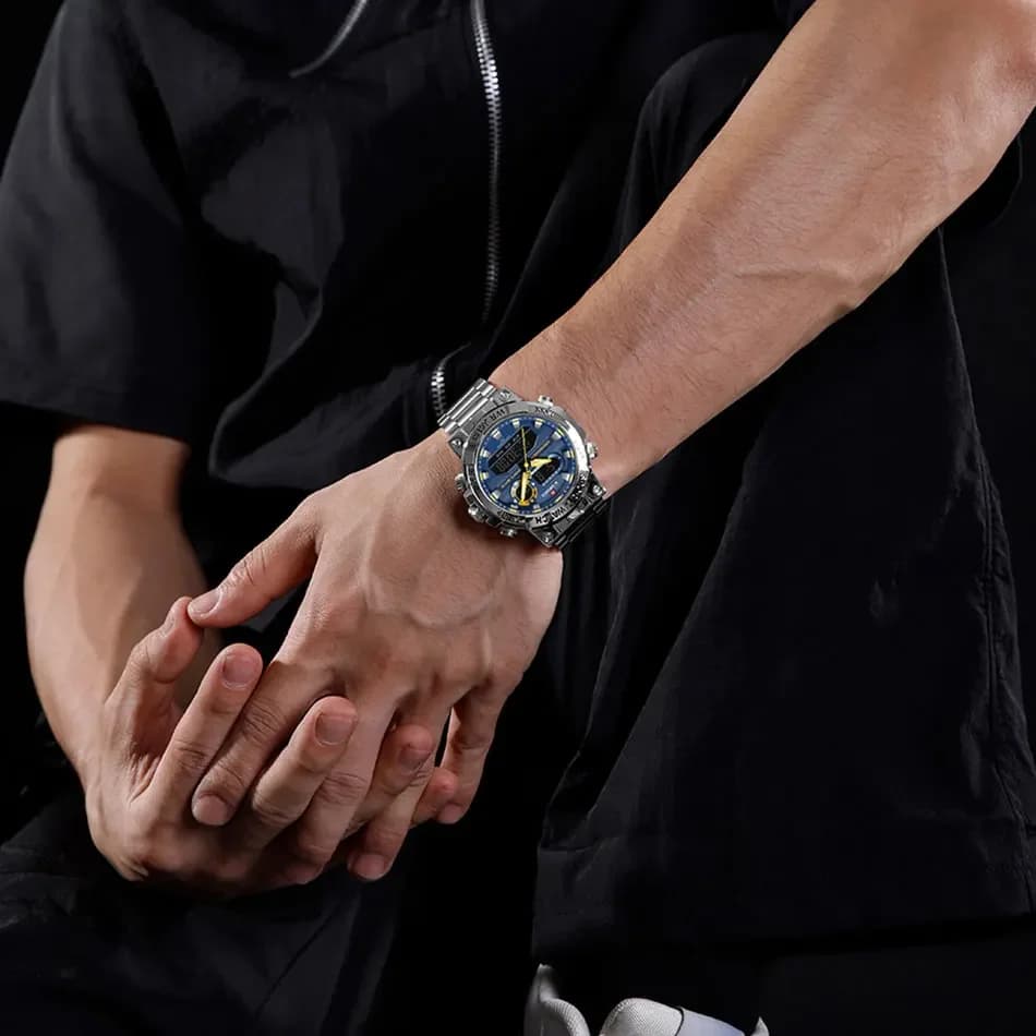 NAVIFORCE Men Military Watch Waterproof Wristwatch Dual Display Quartz Clock Sport Watch Male Big Watches Men Relogios Masculino - 4