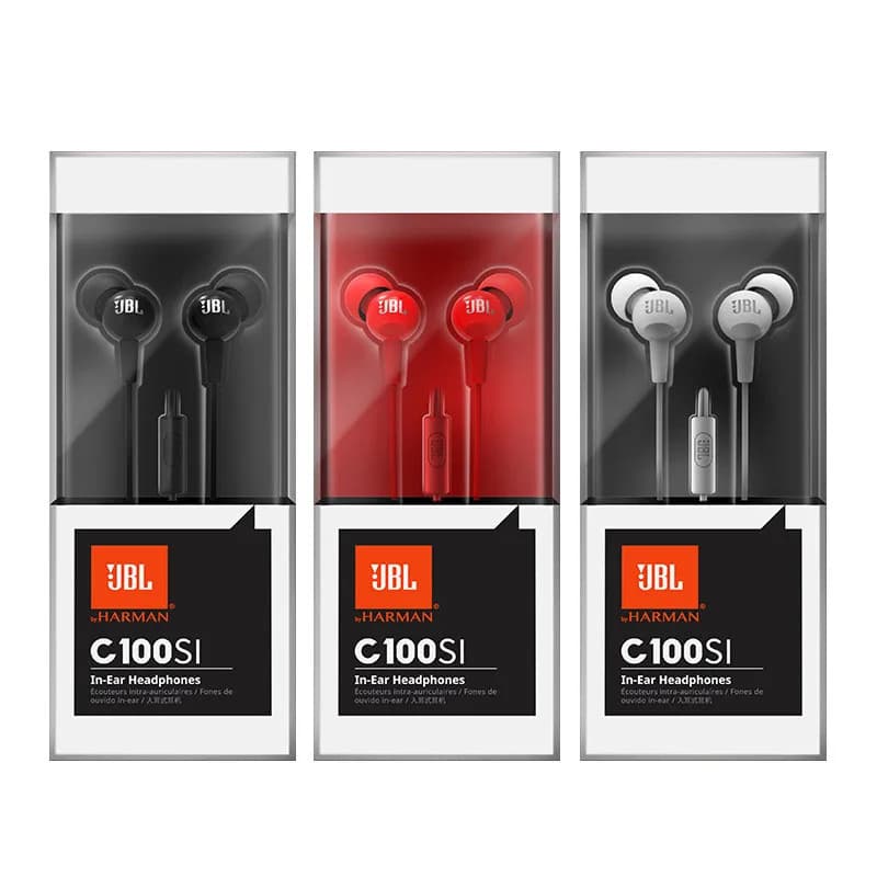 سماعات أذن سلكية رياضية JBL C100SI مرخصة رسمياً مع واجهة 3.5 ملم للاستماع إلى الموسيقى والألعاب الرياضية - 5