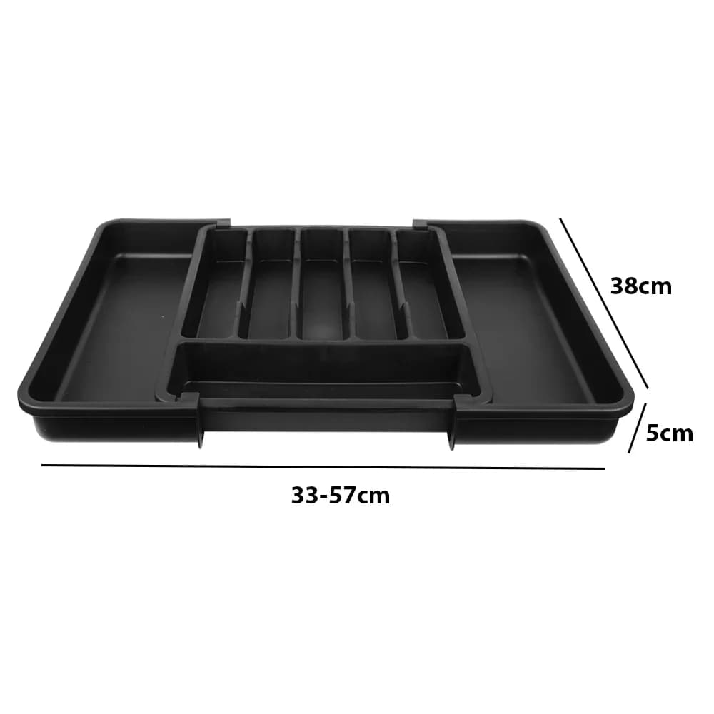 1Pc Expandable Kitchen Drawer Organizer, Adjustable Retractable Cutlery Storage Box for Spoons Forks Knives Flatware and Cutlery - 6