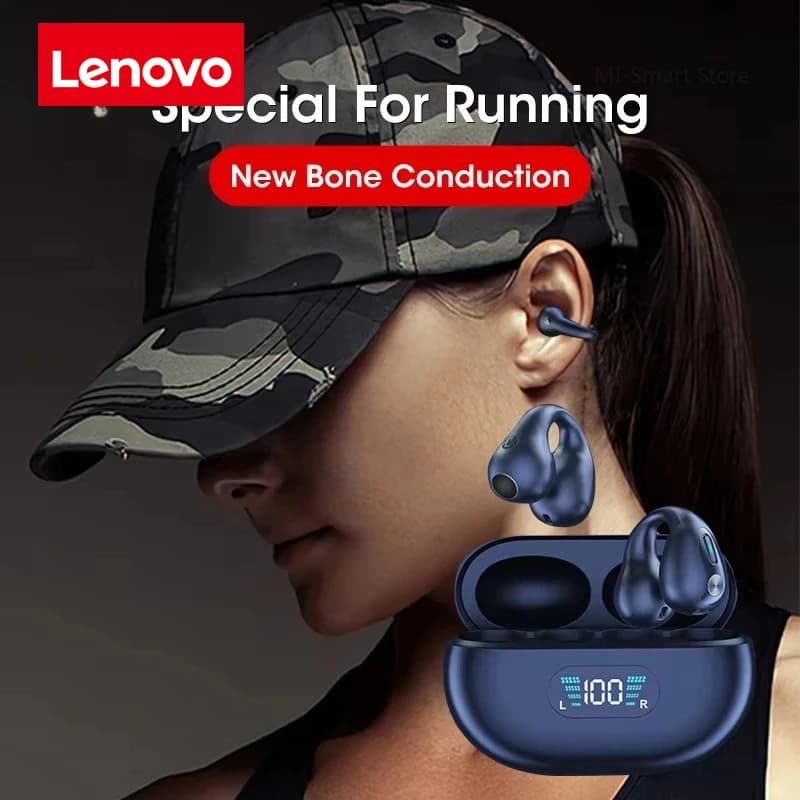 Lenovo Bone Conduction TWS Earbuds Ambie Sound Earcuffs Ear Earring Wireless Bluetooth Earphones Auriculares Sport Headset - 6