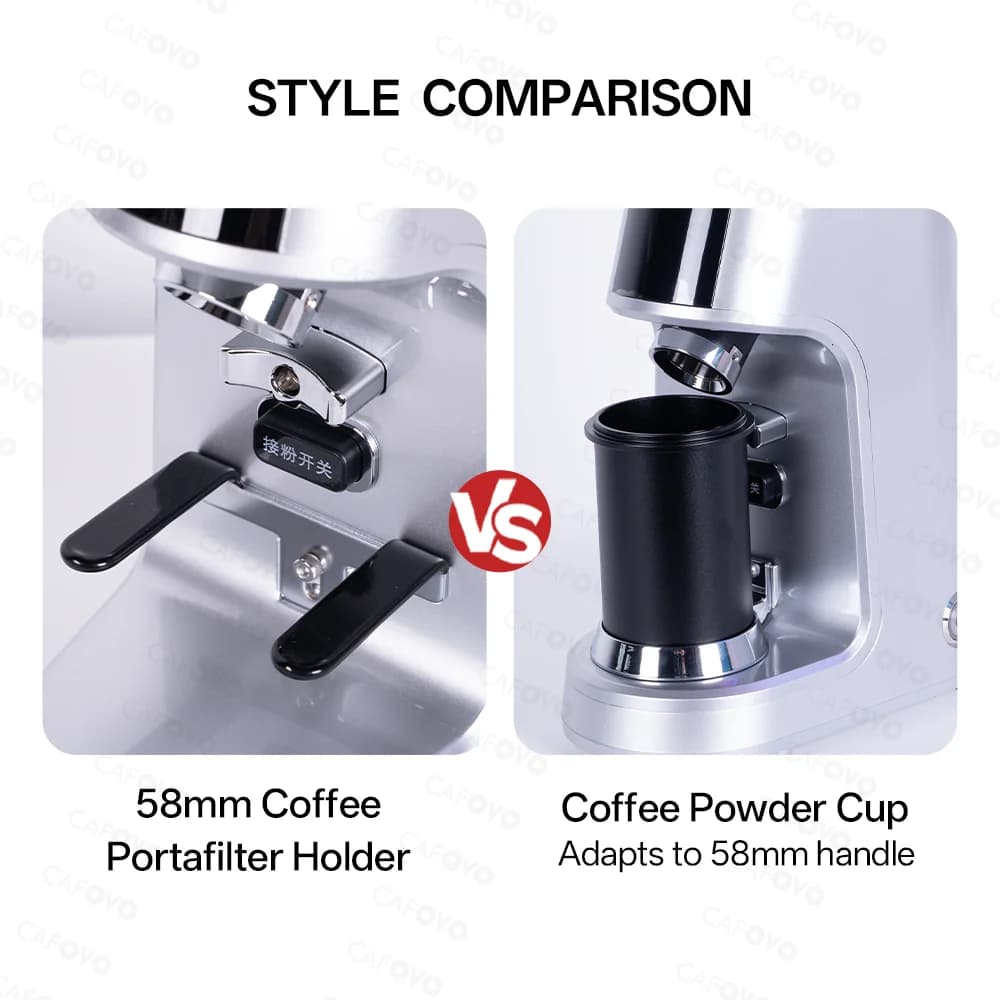 مطحنة قهوة من CAFOVO G764F، 64mm، شفرة مسطحة، 100 مستوى ضبط، قياس الوقت، مطحنة منزلية لمحبي القهوة - 4