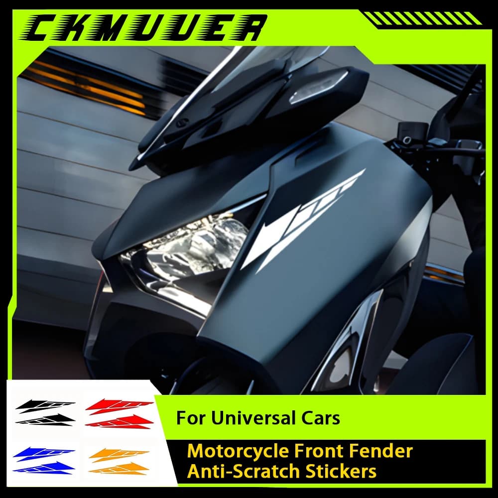 1 Pair Motorcycle Front Fender Self-adhesive Auto Body Anti-Scratch Waterproof Motorbike Car Decorative Sticker Moto Accessories