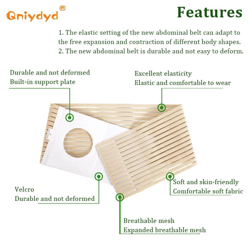 4 Sizes Ostomy Abdominal Waist Belt Support Lumbar Support Prevent Wear Abdomen - 2