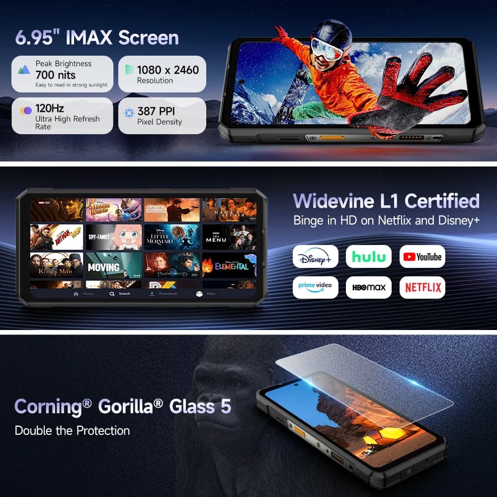 【World Premiere】Ulefone Armor 30 Rugged Phone 12800mAh 24GB+512GB Smartphone 120Hz  Android 15 NFC Night Camera Global Version - 3