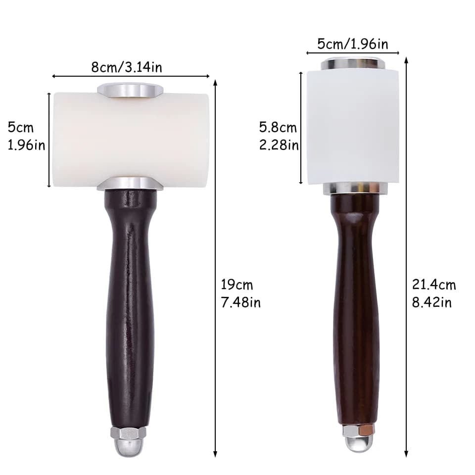 الجلود نحت المطرقة DIY بها بنفسك الحرفية مادة النايلون أداة المهنية جلد البقر لكمة مطرقة ل الجلود الحرفية اكسسوارات - 2