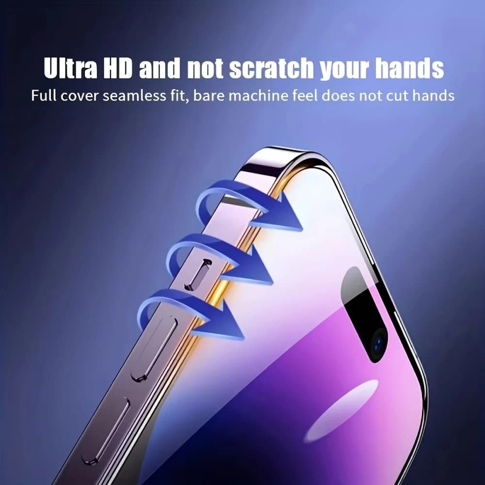 1-5PCS Easy Install HD Screen Protector For iPhone 17 Pro Max 15 16 13 11 14 16e 12 Mini XR X Xs 7 8 Plus Air Tempered Glass - 6