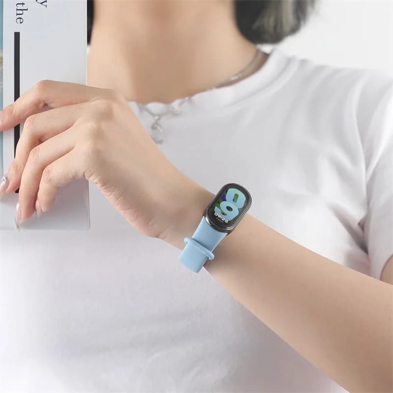 حزام سيليكون جديد لجهاز Xiaomi Mi Band 10 و9 و8، حزام NFC، سوار رياضي من المطاط، اكسسوارات Smart Band 10 و9 و8 - 3