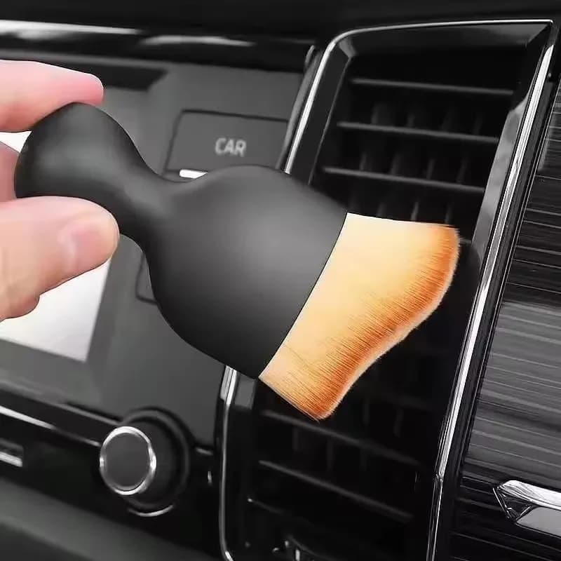 Car Air Vent Cleaning Soft Brush with Casing Car Interior Cleaning Tool Artificial Car Brush Car Crevice Dusting Car Detailing - 2