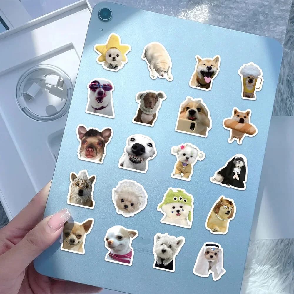 30/60/180 Funny Dogs Stickers Cartoon Cute Decals Toy Stationery Guitar Phone Bicycle Laptop Luggage Car Graffiti Kids Sticker - 6